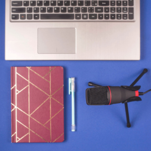 business tools, pen, notebook and computer